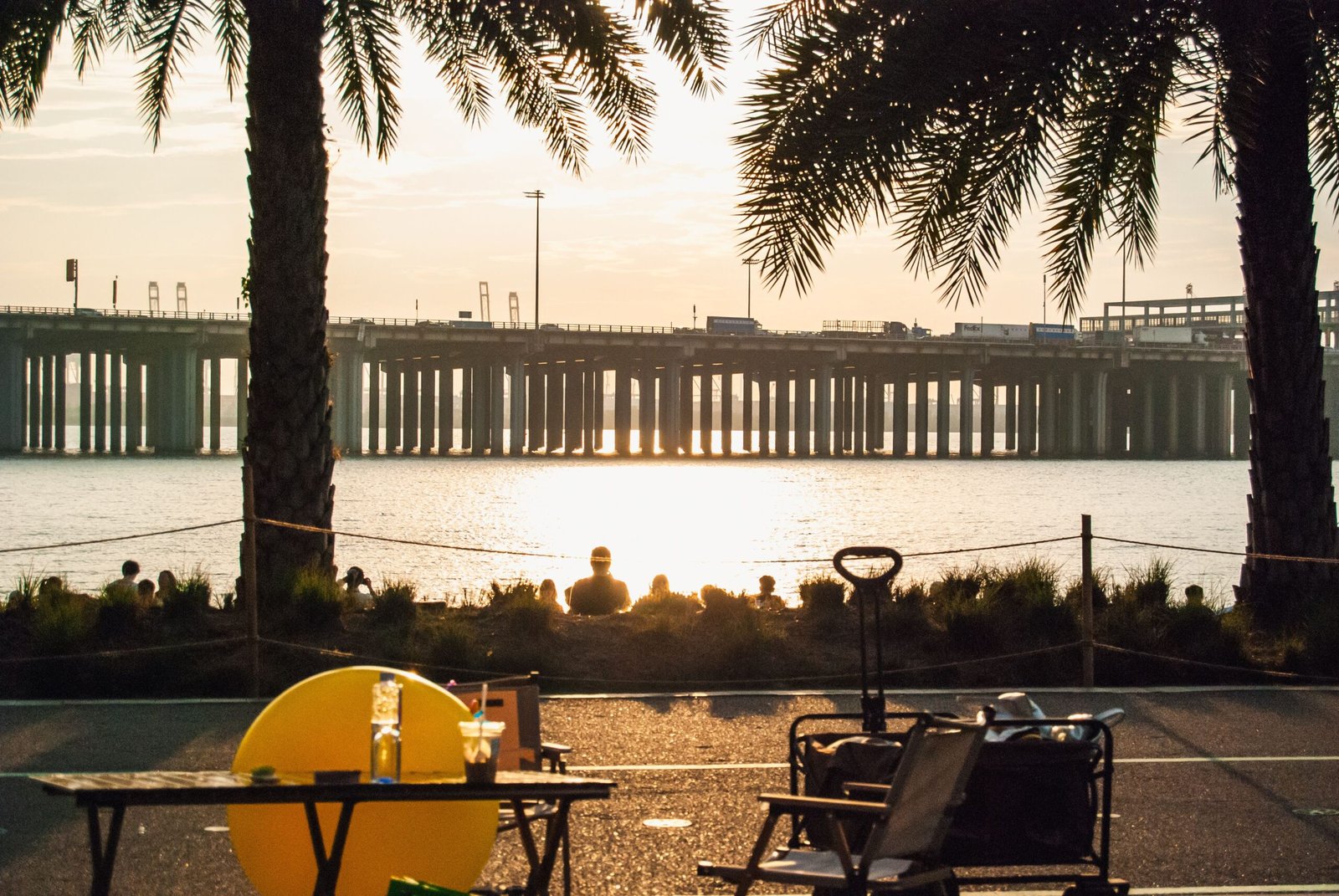 Do a sunset wind-down with snacks and waterfront views
