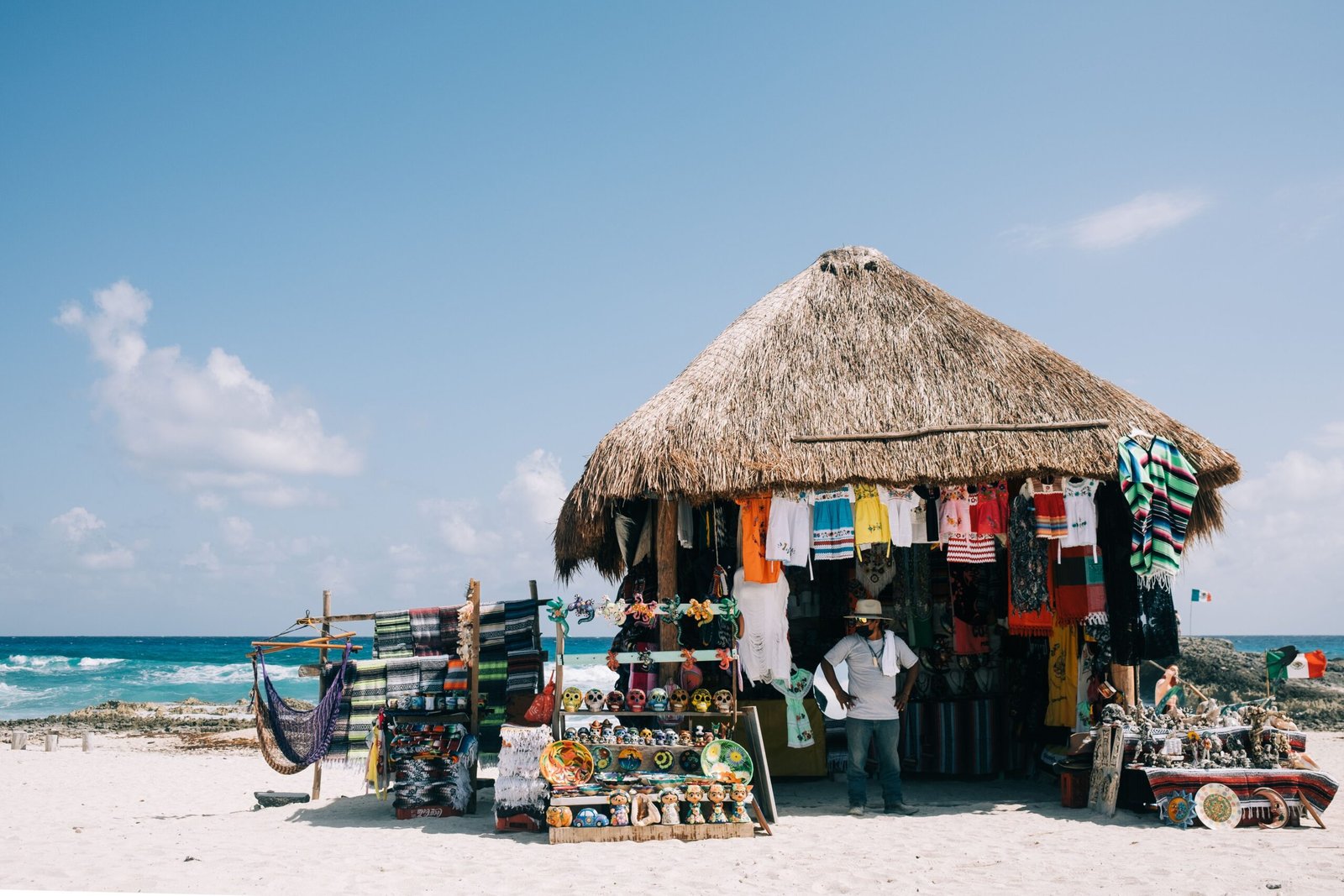 Visit shops for beach gear and souvenirs