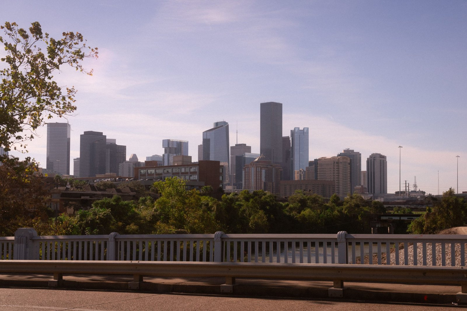 Start with a classic Houston skyline and waterfront walk