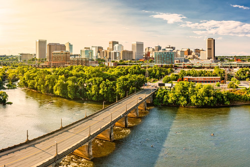 Overview city of Richmond VA