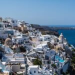 Overview city of Santorini Greece