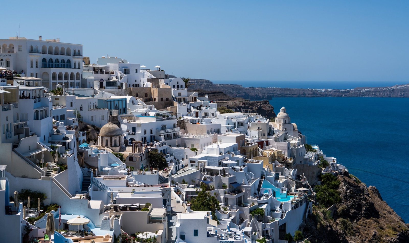 Overview city of Santorini Greece
