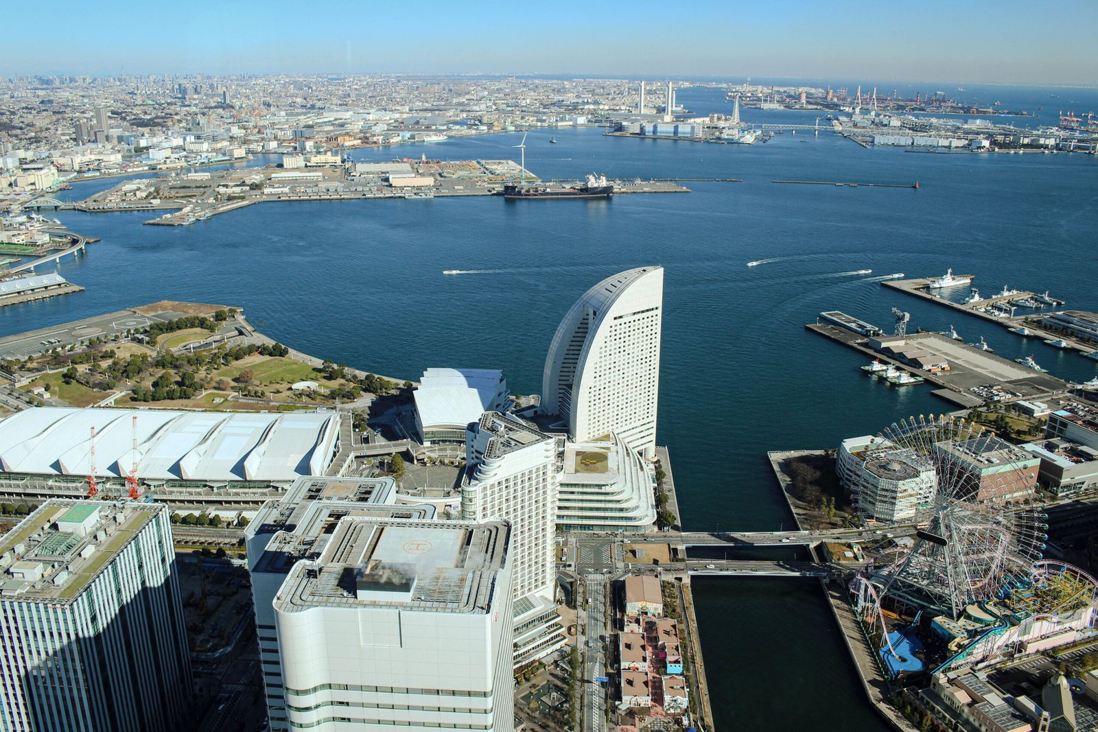 Overview city of Yokohama Japan