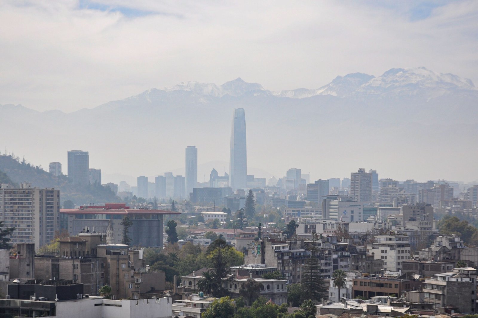 Overview city of Chile Santiago