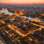 Overview city of Evansville Indiana