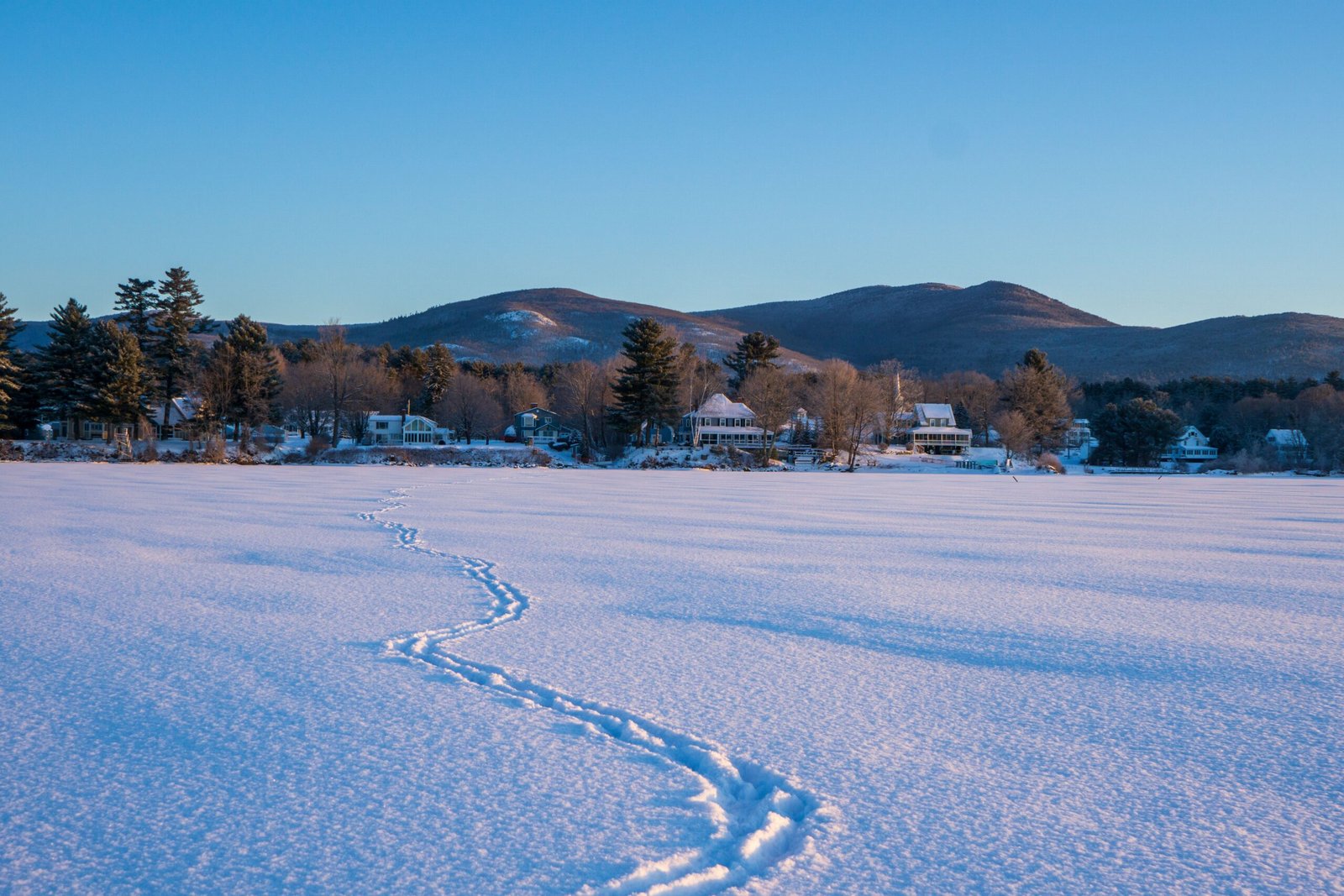 Overview city of Lake Placid Winter
