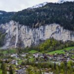 Overview city of Lauterbrunnen Switzerland
