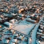 Overview city of Mammoth In Winter