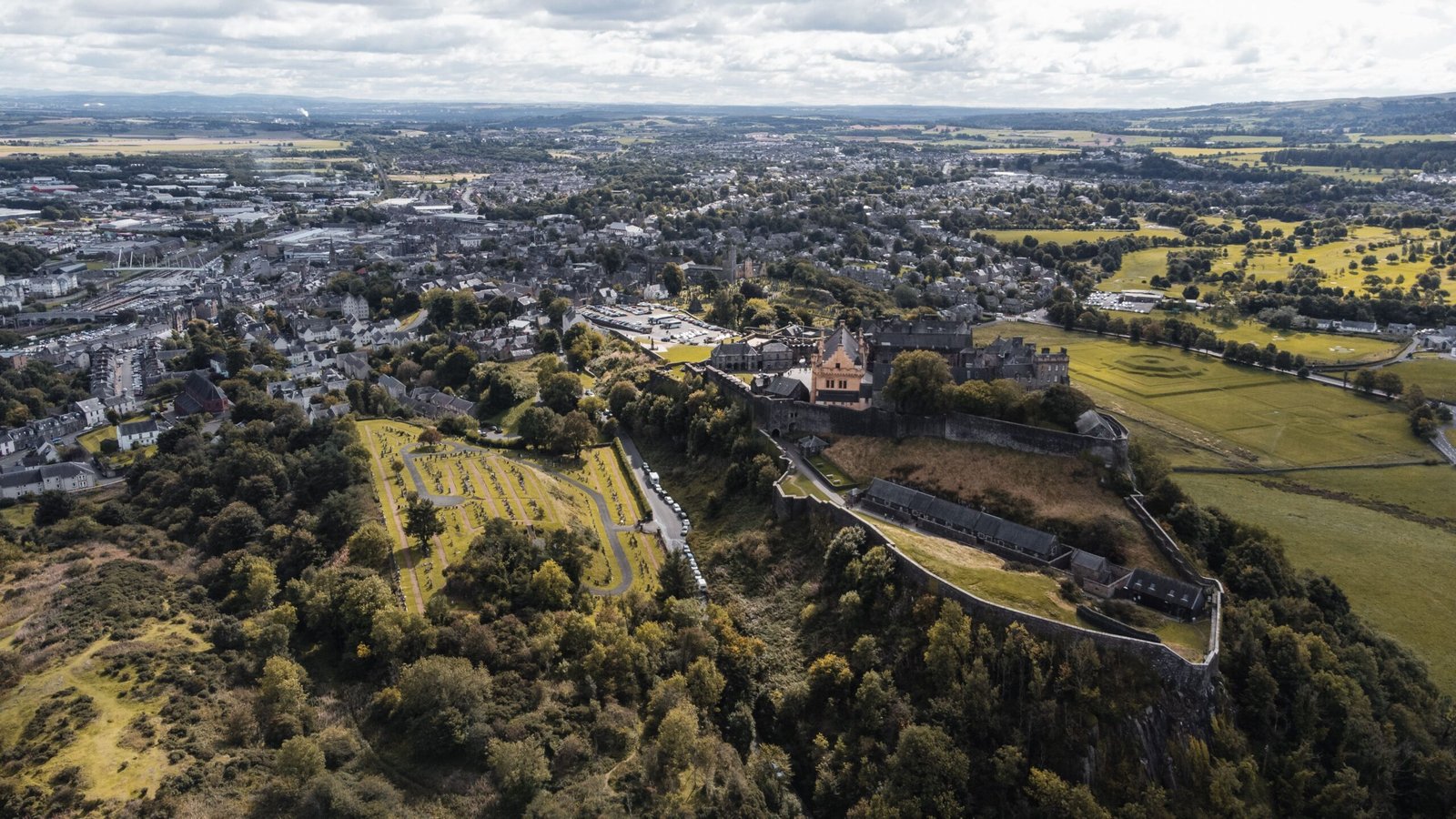 Overview city of Stirling Scotland