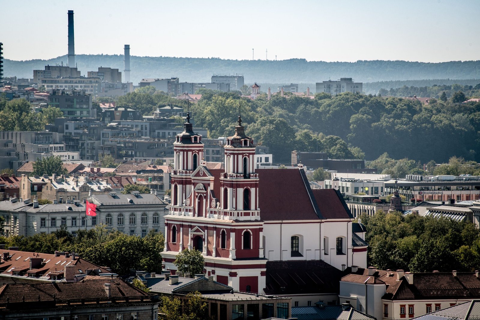 Overview city of Vilnius Lithuania