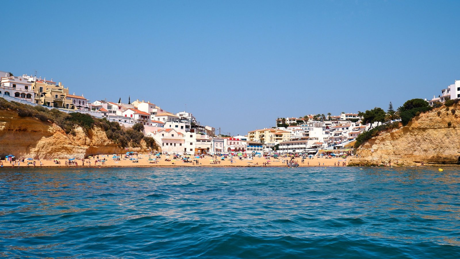 Overview city of Carvoeiro Portugal