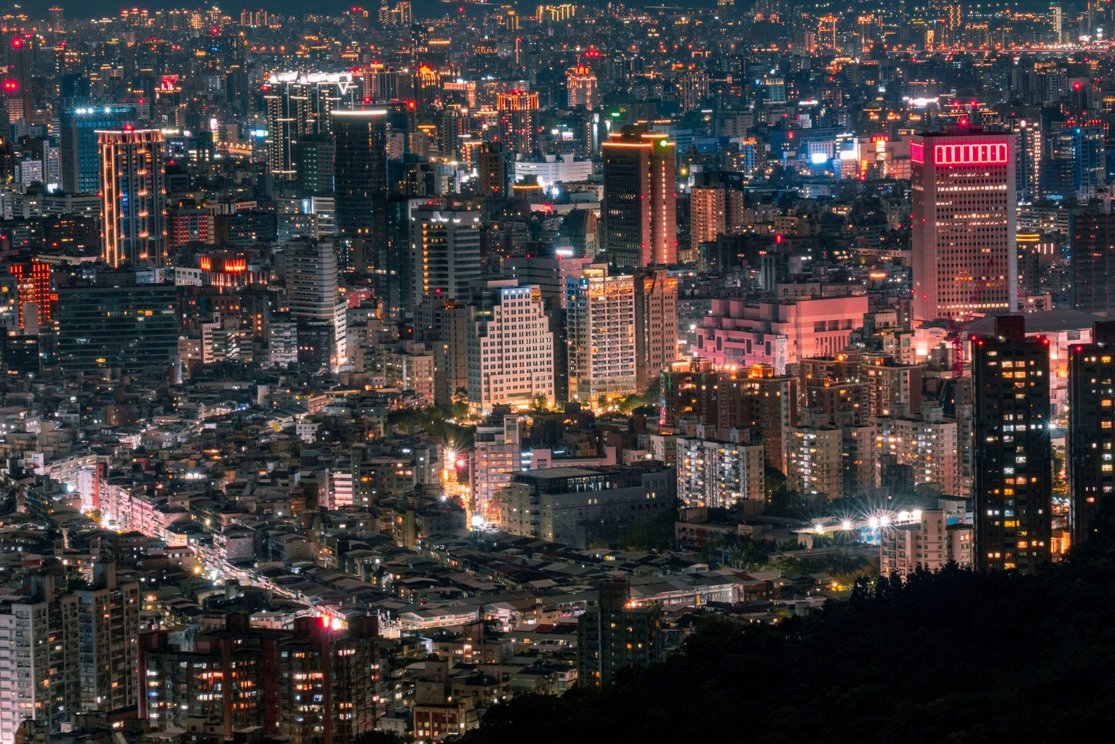 Overview city of Taipei Taiwan